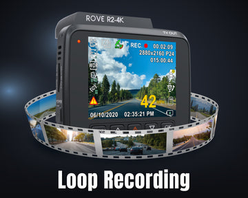 What is the Loop Recording feature in the ROVE R2-4K dashboard camera?