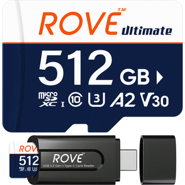 ROVE Ultimate 512GB/128GB Micro SD Card with Card Reader | Returned Item within their 1st 30-days [Open Box]