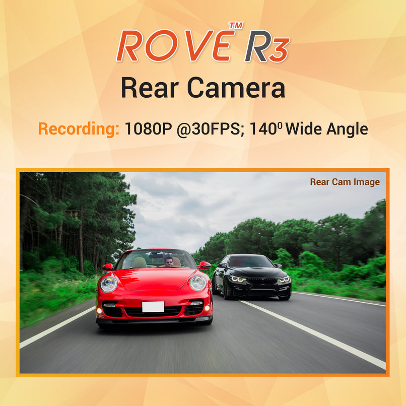 ROVE R3 Rear Cam with USB-C Port | Check Compatibility Image Before Purchasing