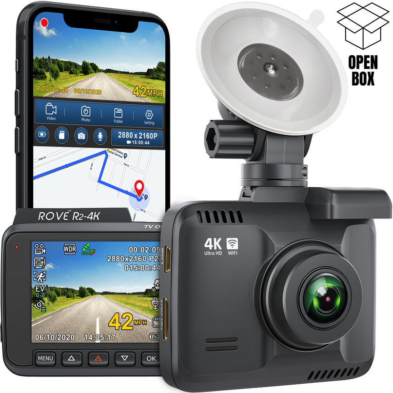 ROVE R2-4K Dash Cam - Returned Item within their 1st 30-days [Open Box]