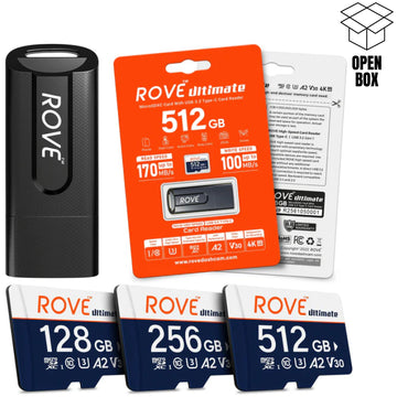 ROVE Ultimate 512GB/256GB/128GB Micro SD Card with Card Reader | Returned Item within their 1st 30-days [Open Box]