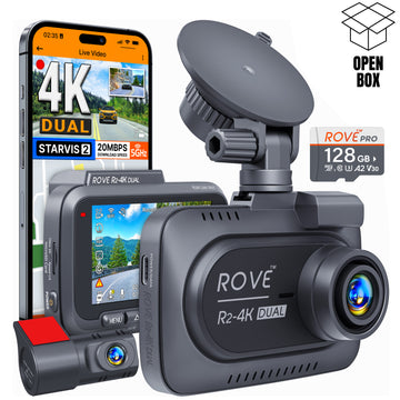 [Open Box] ROVE R2-4K Dual Dash Cam | Returned Item within their 1st 30-days