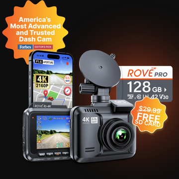 ROVE R2-4K Dash Cam Bundle | FREE ROVE PRO 128 GB microSD Card