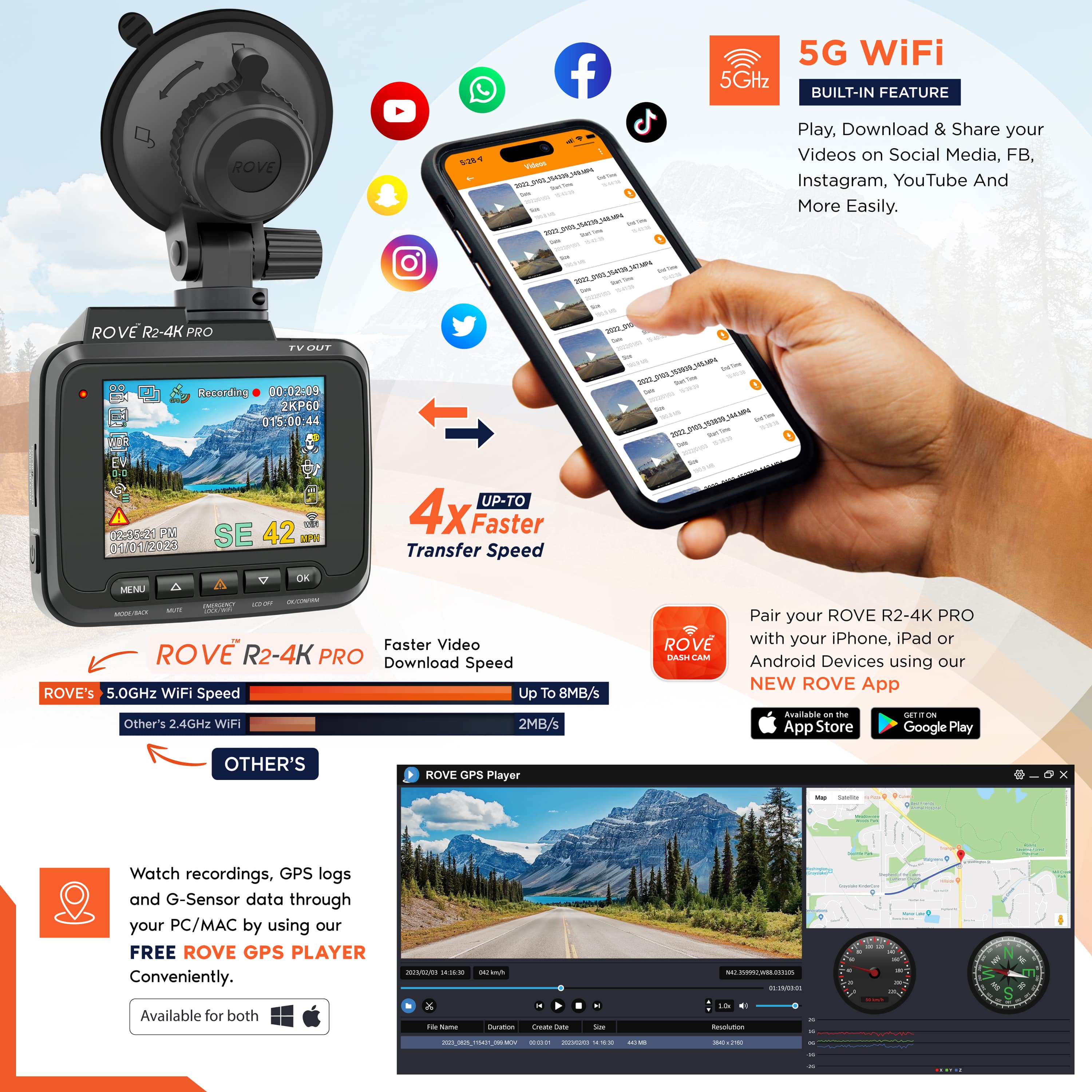 Meet the all-new ROVE App 2022 for iOs and Android! – ROVE Dash Cam