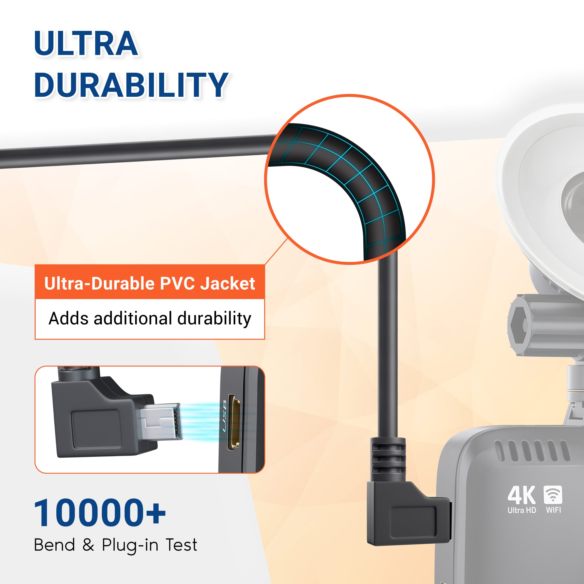 Audio Cable for: Rove R2-4K Dash Cam (10 Feet) – ReadyPlug